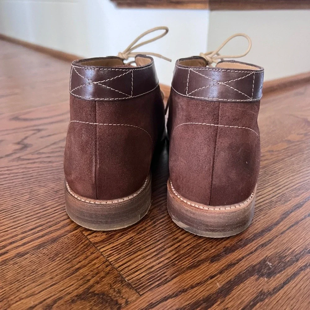 Charles Tyrwhitt Rye Brown Suede Leather Chukka Boots Made in England‎ Mens 7